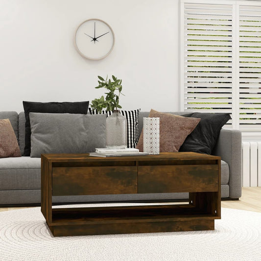 Coffee table smoked oak 102.5x55x44 cm wood material