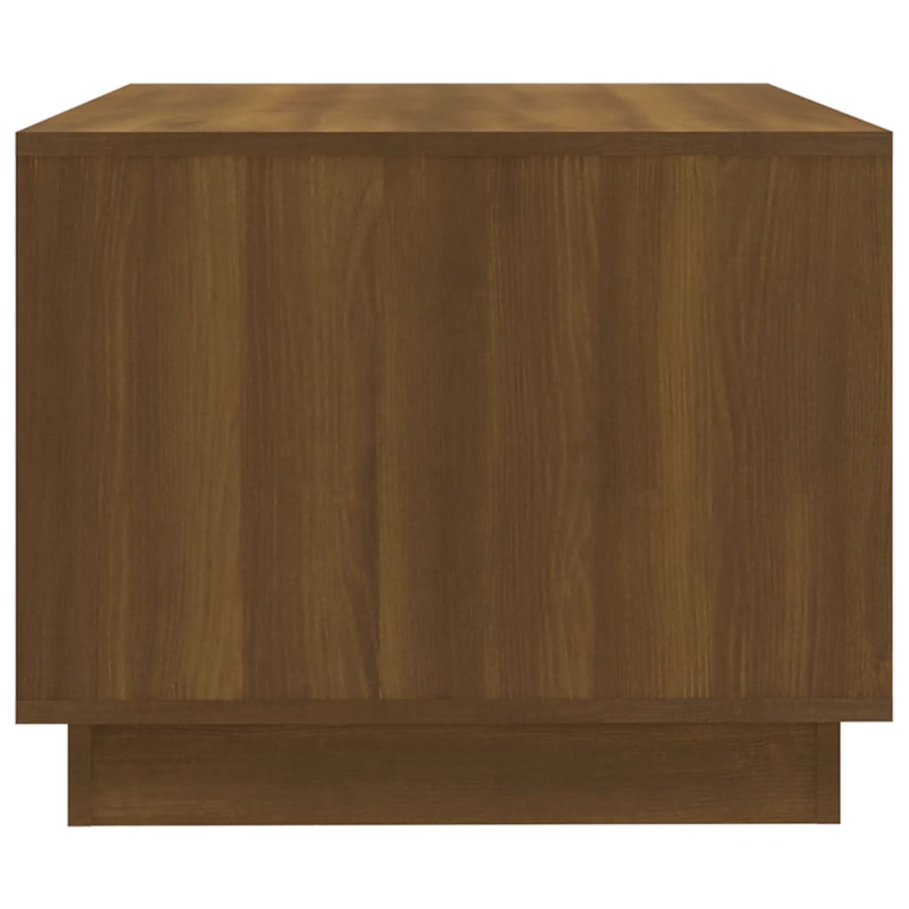 Table basse aspect chêne marron 102,5x55x44 cm matériau bois
