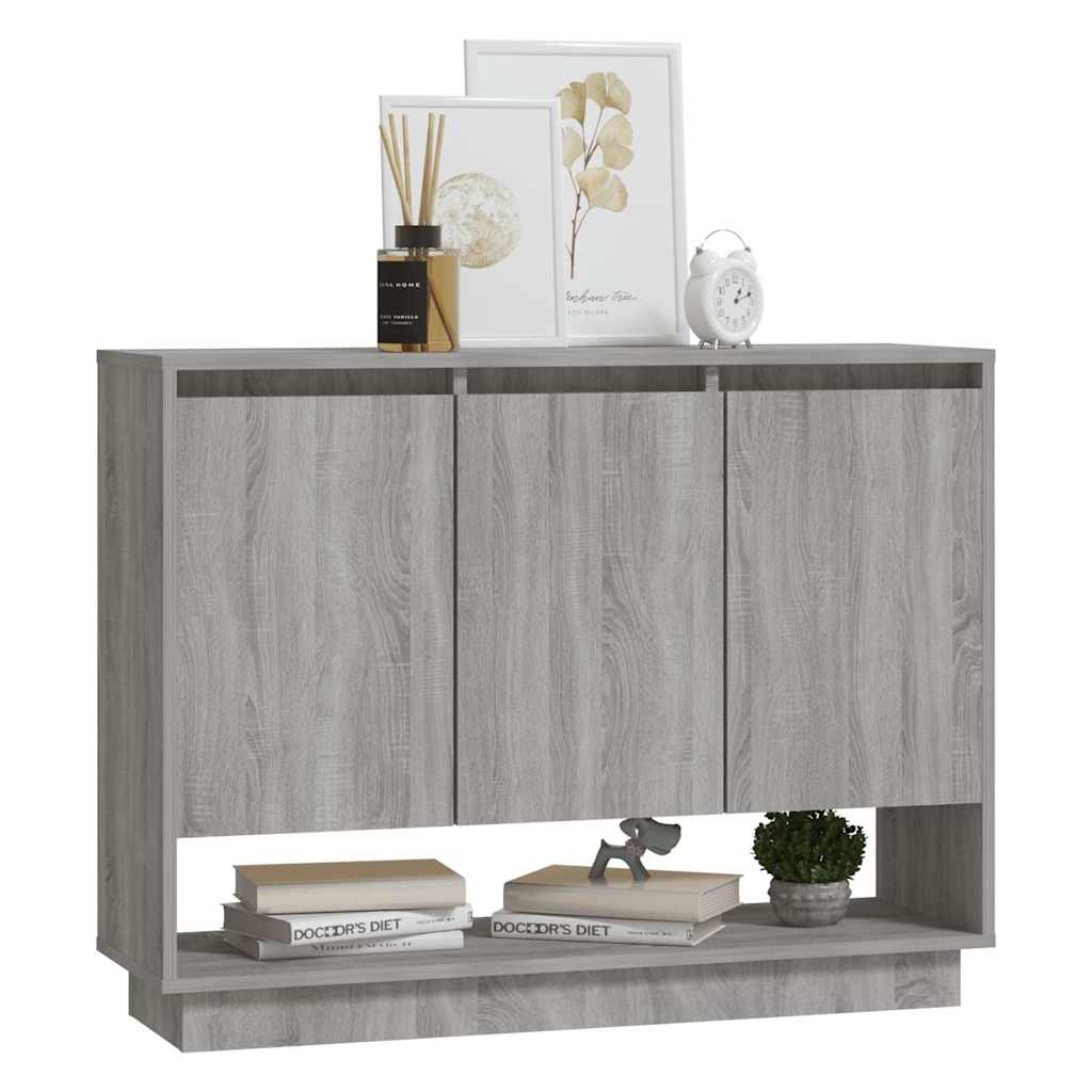 Sideboard Grau Sonoma 97x31x75 cm Holzwerkstoff