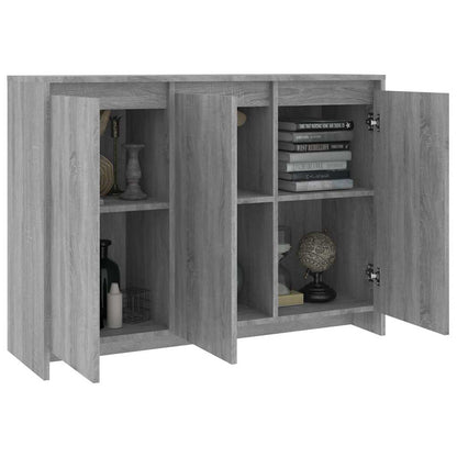 Sideboard Grau Sonoma 102x33x75 cm Holzwerkstoff