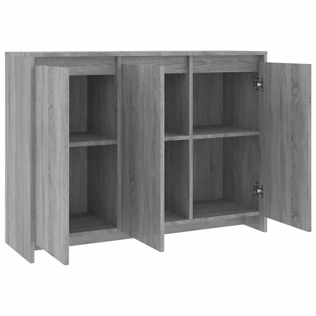 Sideboard Grau Sonoma 102x33x75 cm Holzwerkstoff