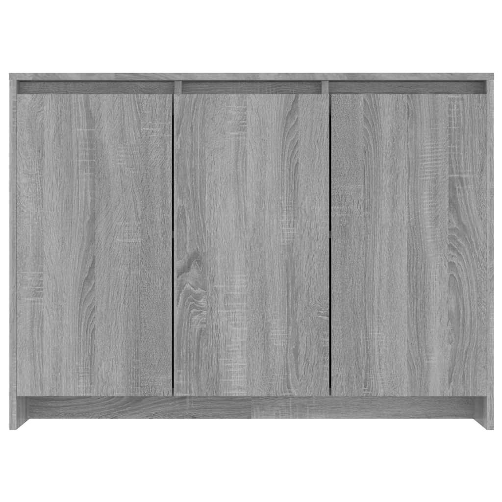 Sideboard Grau Sonoma 102x33x75 cm Holzwerkstoff