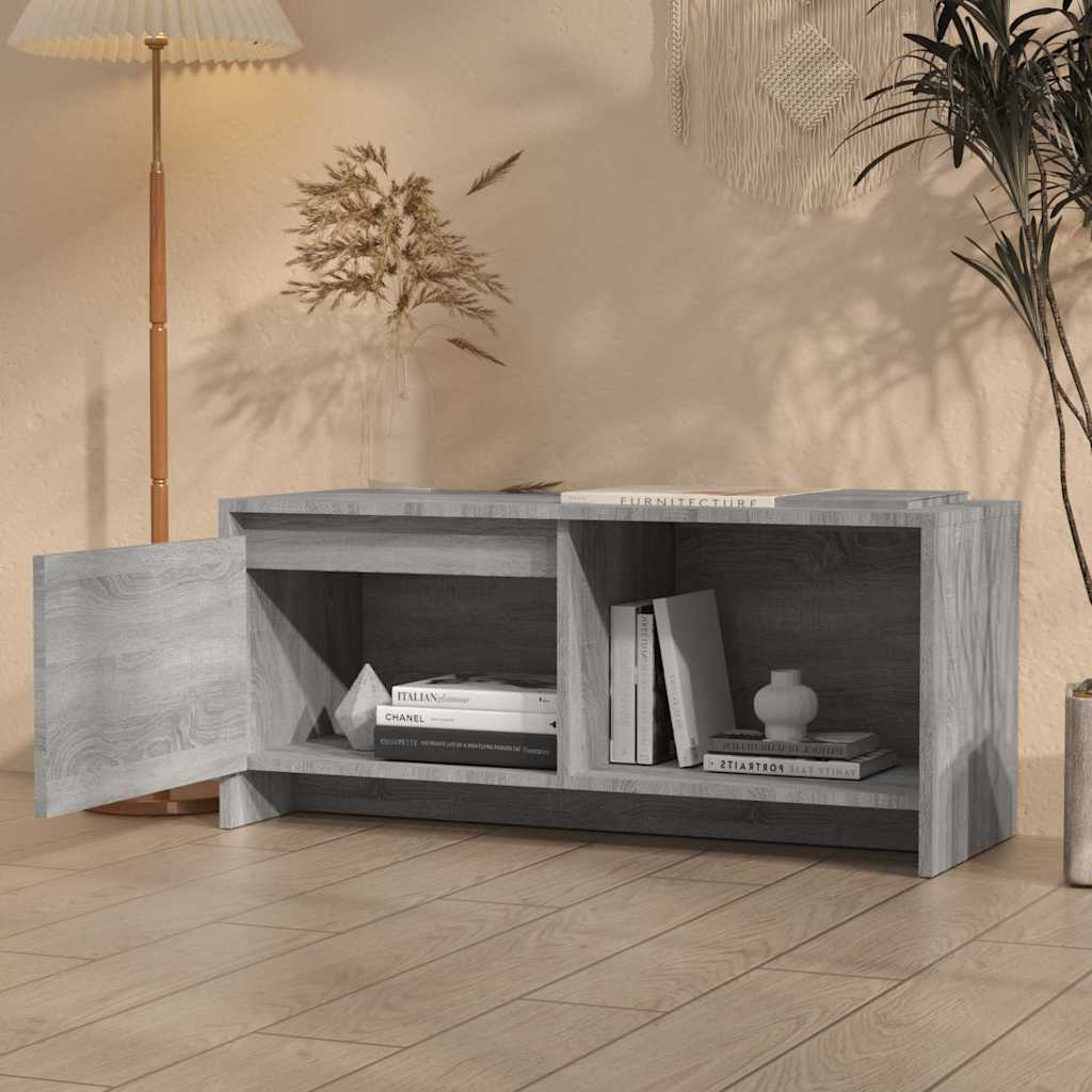 TV-Schrank Grau Sonoma 90x35x40 cm Holzwerkstoff