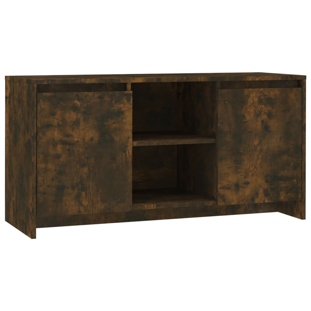 Meuble TV chêne fumé 102x37,5x52,5 cm matériau bois