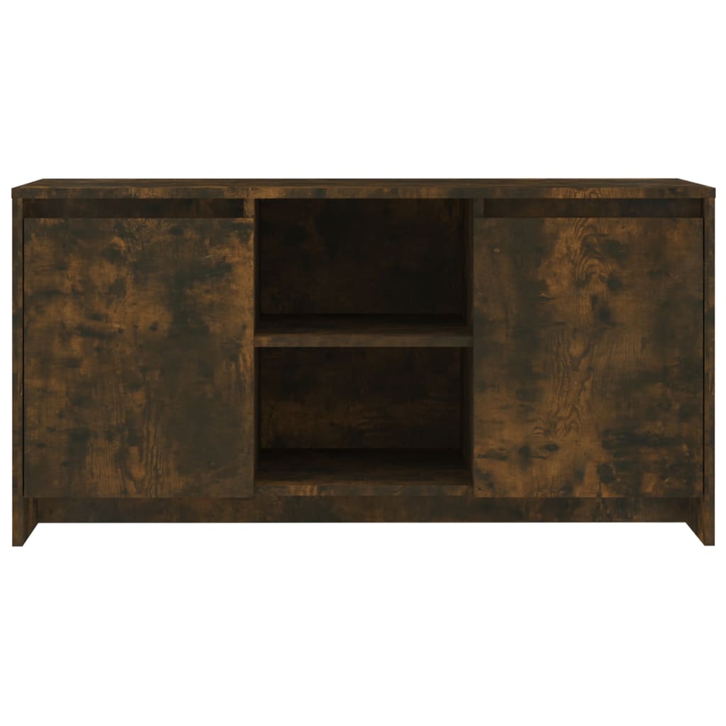 Meuble TV chêne fumé 102x37,5x52,5 cm matériau bois