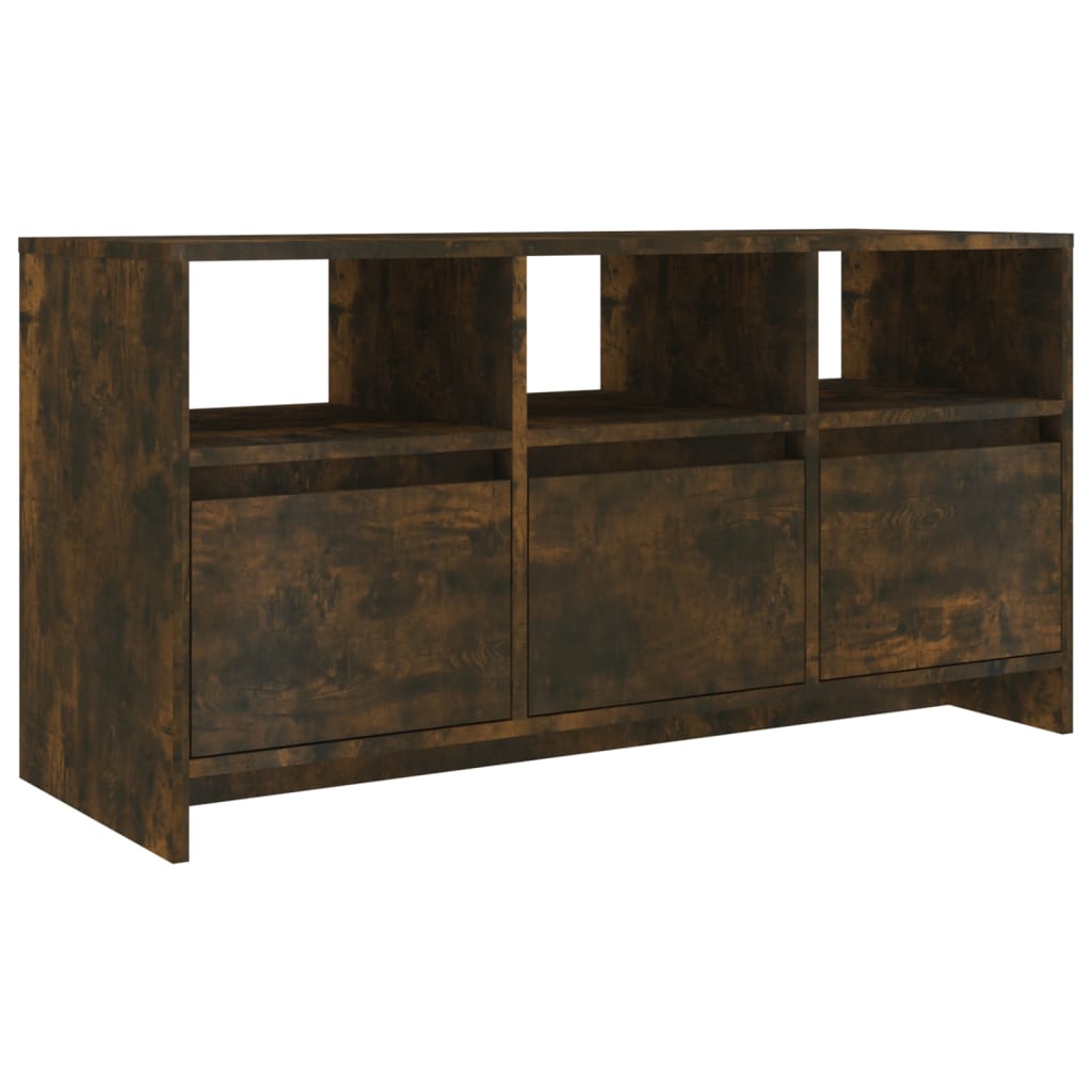 Meuble TV chêne fumé 102x37,5x52,5 cm matériau bois