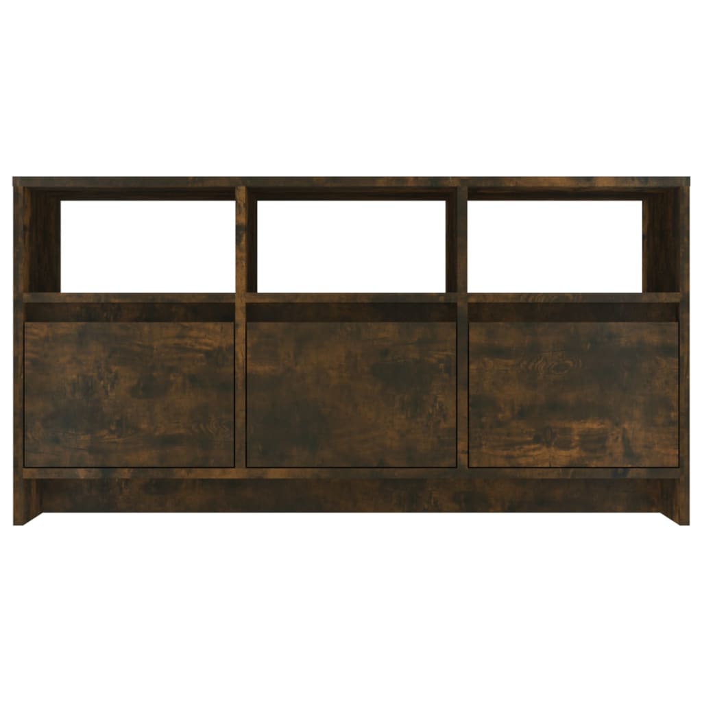 Meuble TV chêne fumé 102x37,5x52,5 cm matériau bois