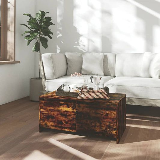 Coffee table smoked oak 90x50x41.5 cm wood material