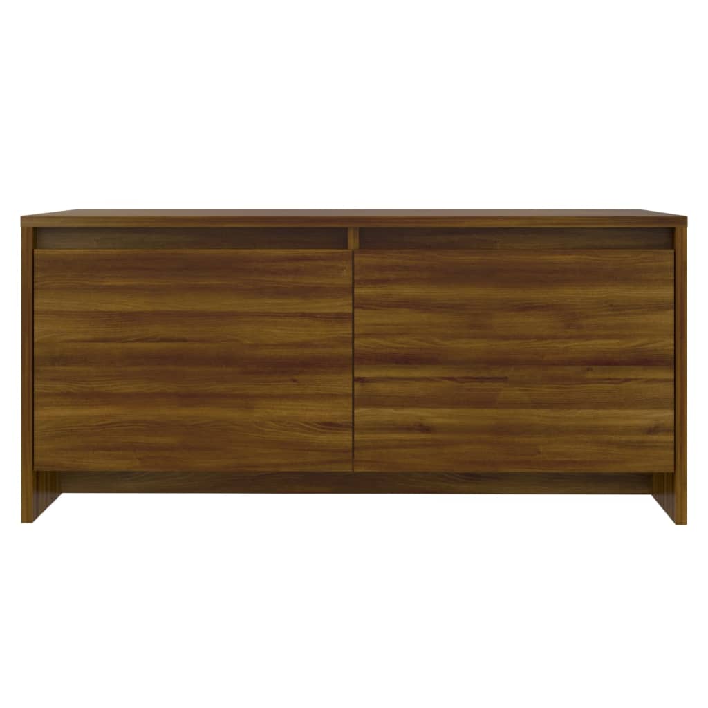 Table basse aspect chêne marron 90x50x41,5 cm en bois