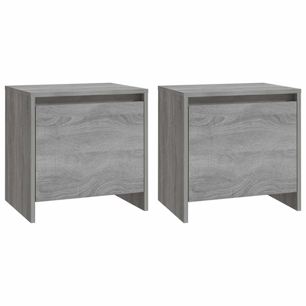 Nachttische 2 Stk. Grau Sonoma 45x34x44,5cm Holzwerkstoff