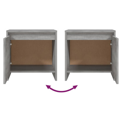 Nachttische 2 Stk. Grau Sonoma 45x34x44,5cm Holzwerkstoff