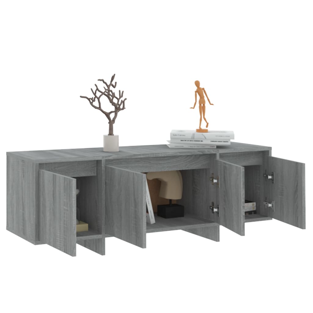 Meuble TV gris Sonoma 120x30x40,5 cm en bois