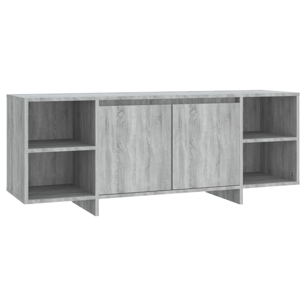 TV Cabinet Gray Sonoma 130x35x50 cm Wood Material