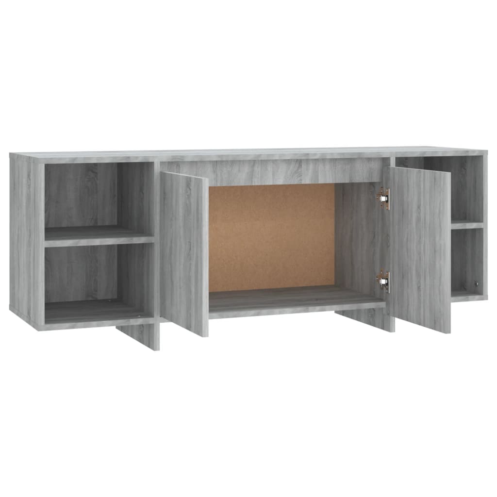 TV Cabinet Gray Sonoma 130x35x50 cm Wood Material