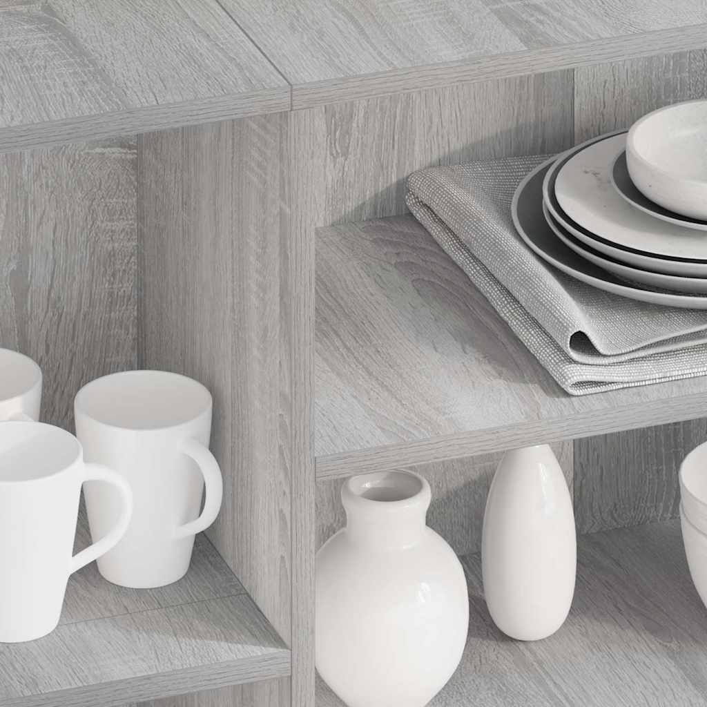 Sideboard Grau Sonoma 120x30x75 cm Holzwerkstoff