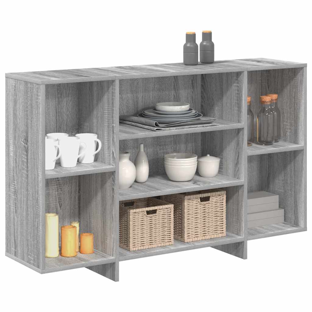 Sideboard Grau Sonoma 120x30x75 cm Holzwerkstoff