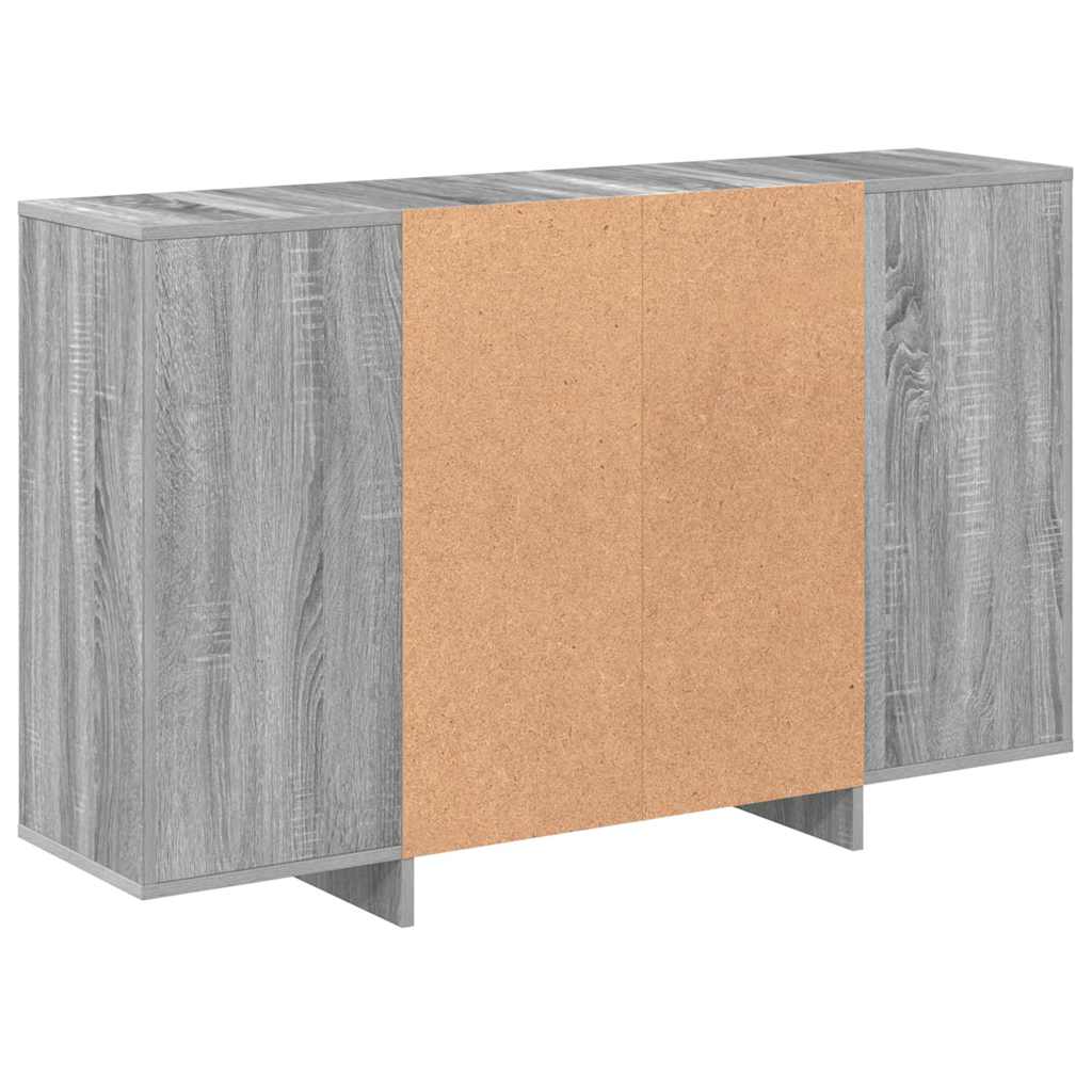 Sideboard Grau Sonoma 120x30x75 cm Holzwerkstoff