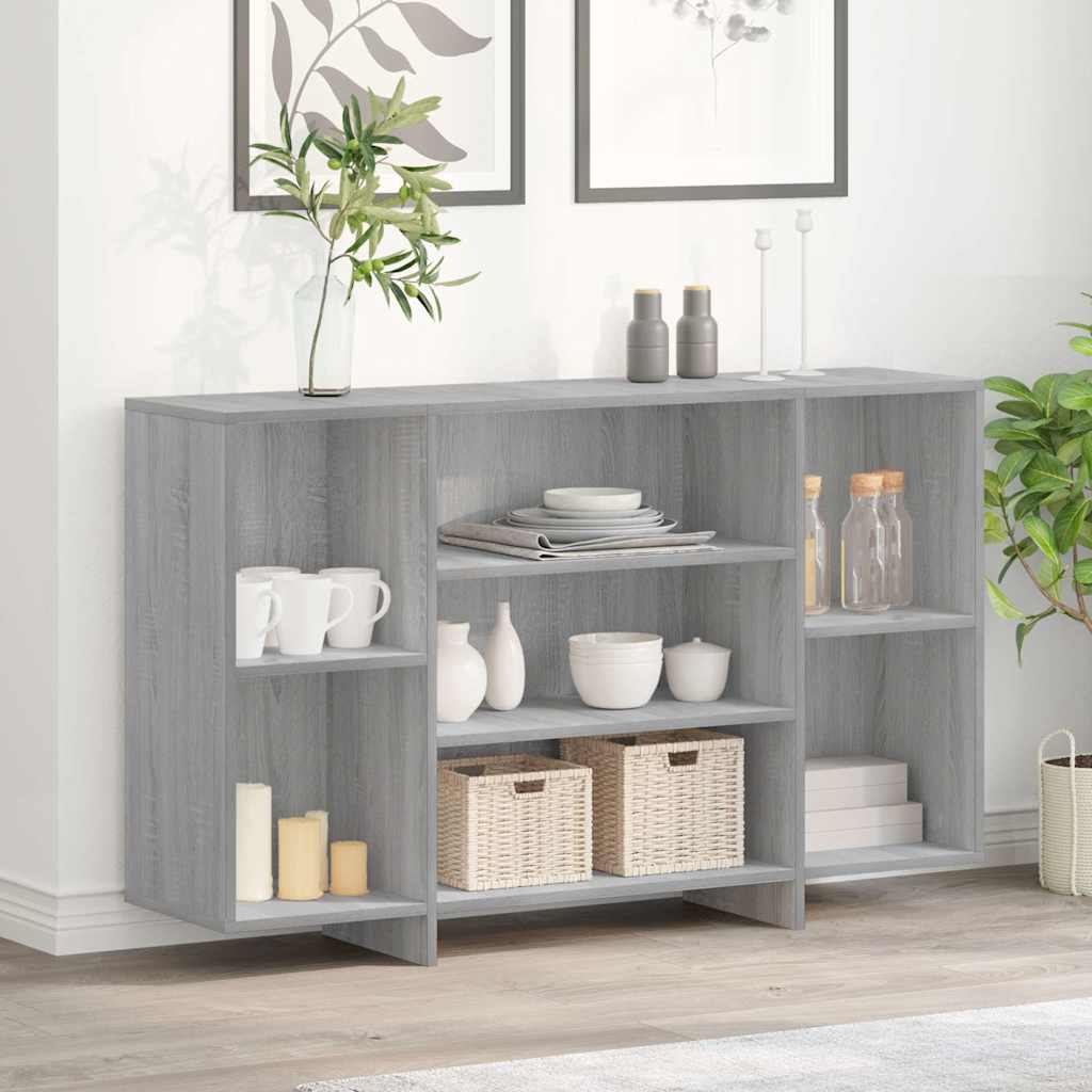Sideboard Grau Sonoma 120x30x75 cm Holzwerkstoff