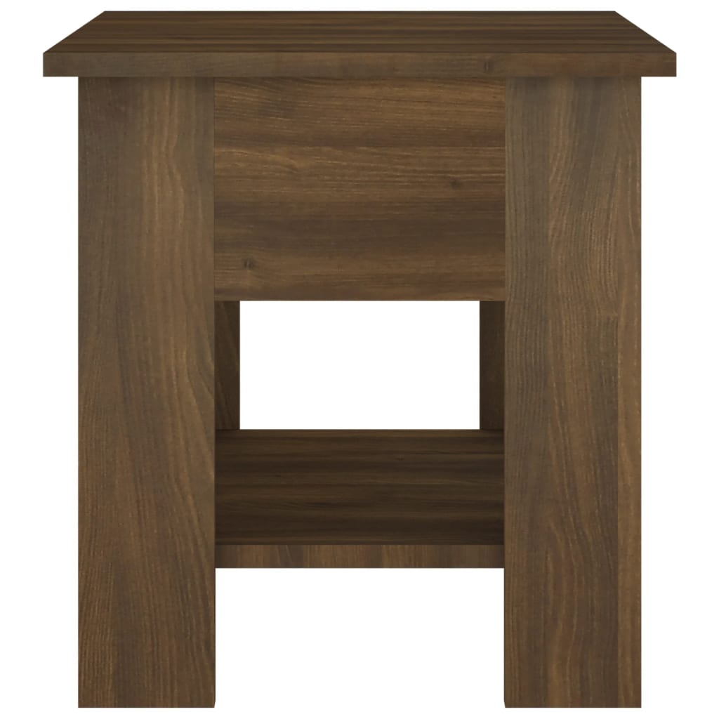 Table basse aspect chêne marron 40x40x42 cm en bois