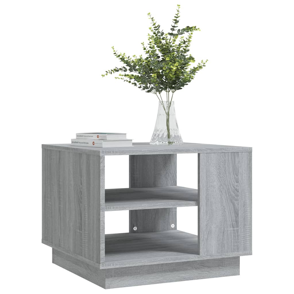 Table basse grise Sonoma 55x55x43 cm en bois