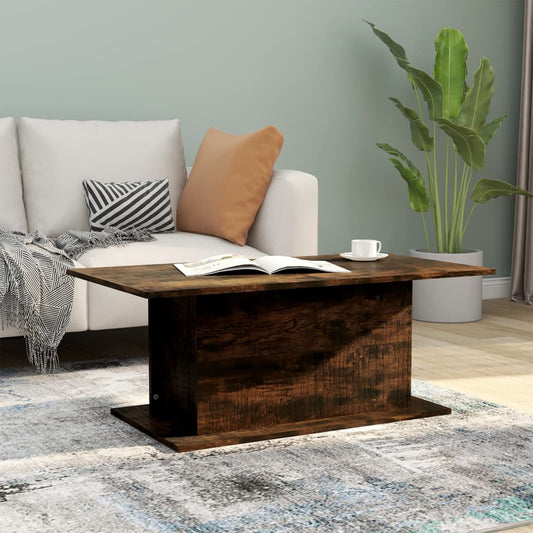 Coffee table smoked oak 102x55.5x40 cm wood material