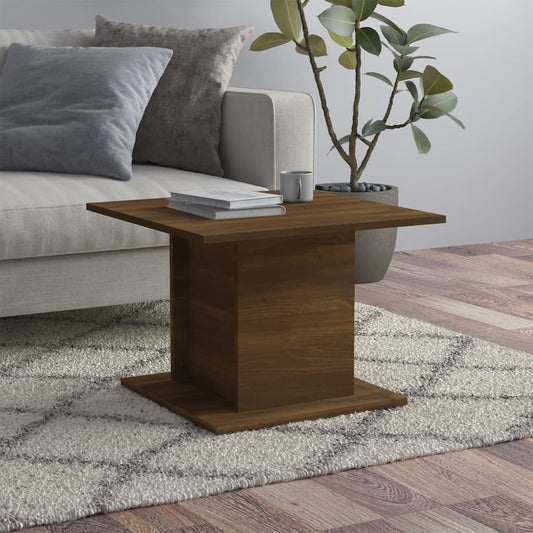Table basse aspect chêne brun 55,5x55,5x40 cm en bois