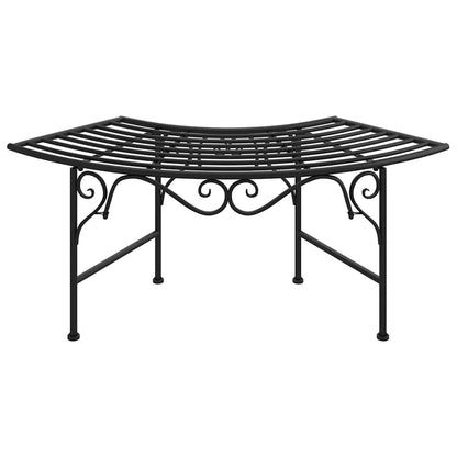 Baumbank 113 cm Schwarz Stahl