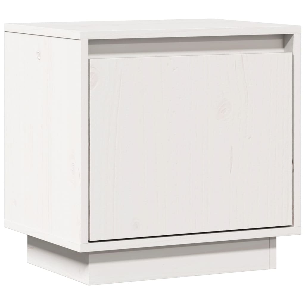 Bedside Table White 40x30x40 cm Solid Pine