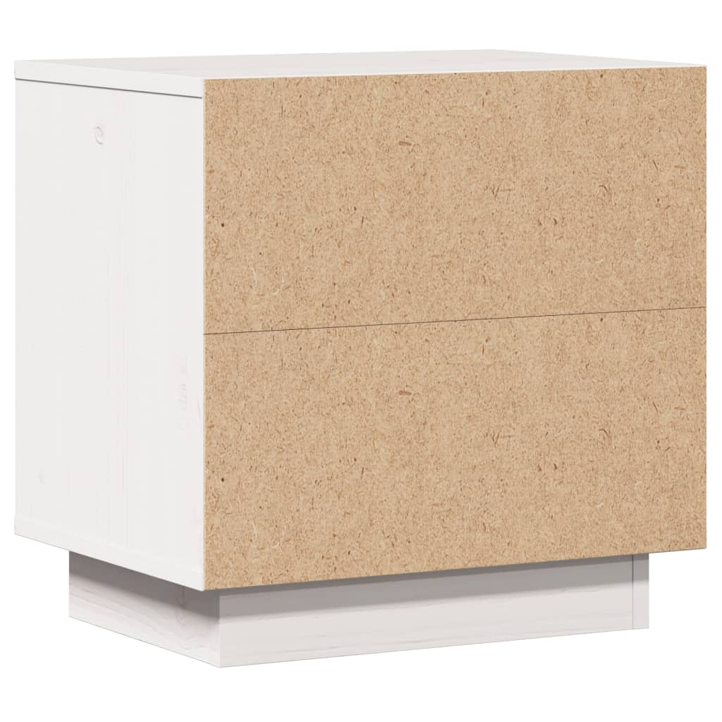 Bedside Table White 40x30x40 cm Solid Pine