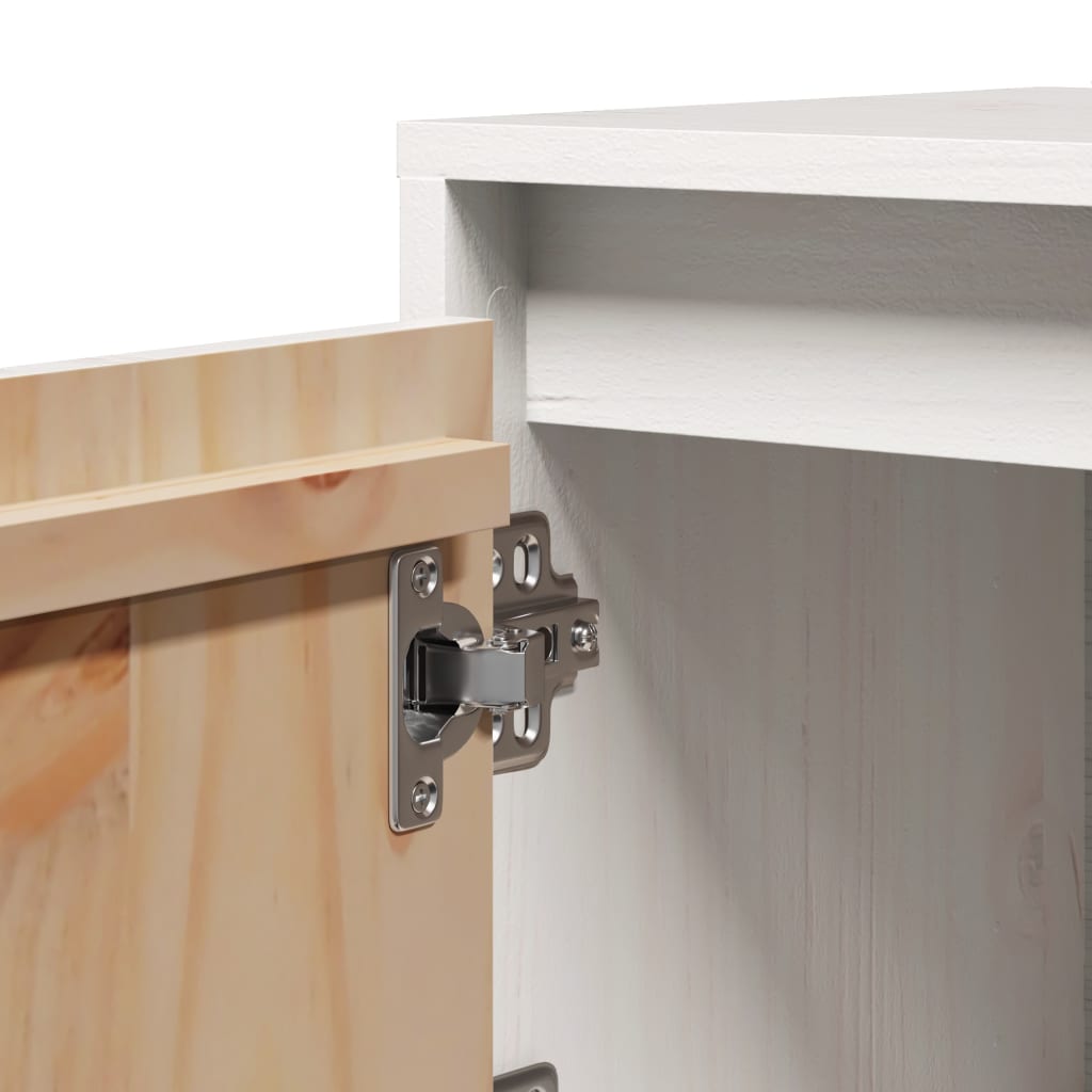 Bedside Table White 40x30x40 cm Solid Pine