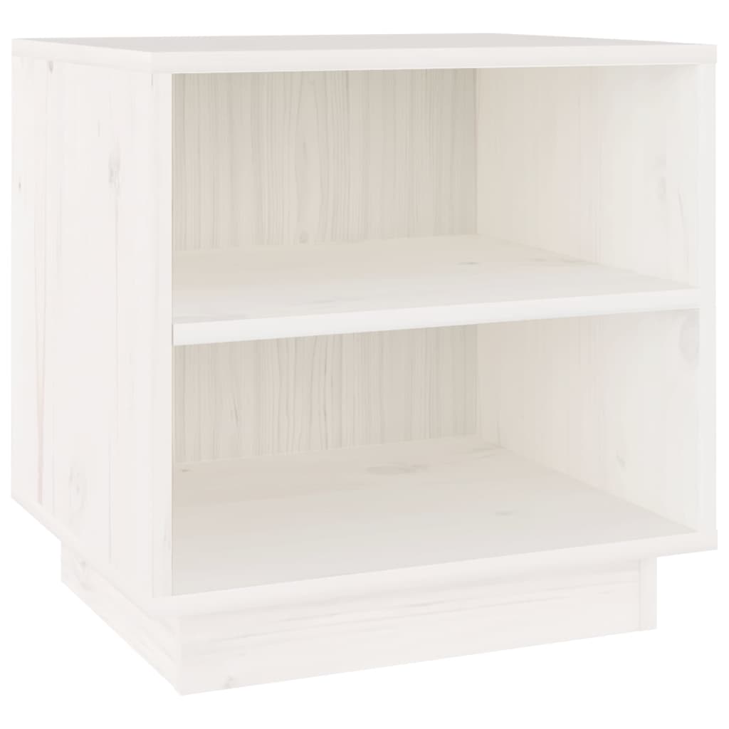 Bedside Table White 40x34x40 cm Solid Pine