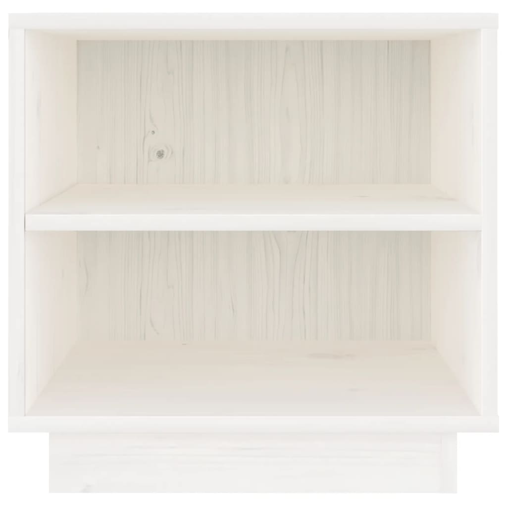 Bedside Table White 40x34x40 cm Solid Pine