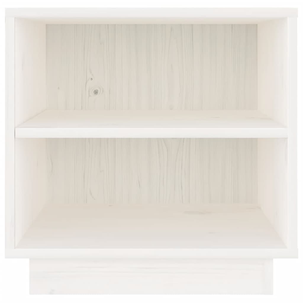 Bedside tables 2 pcs. White 40x34x40 cm solid pine wood