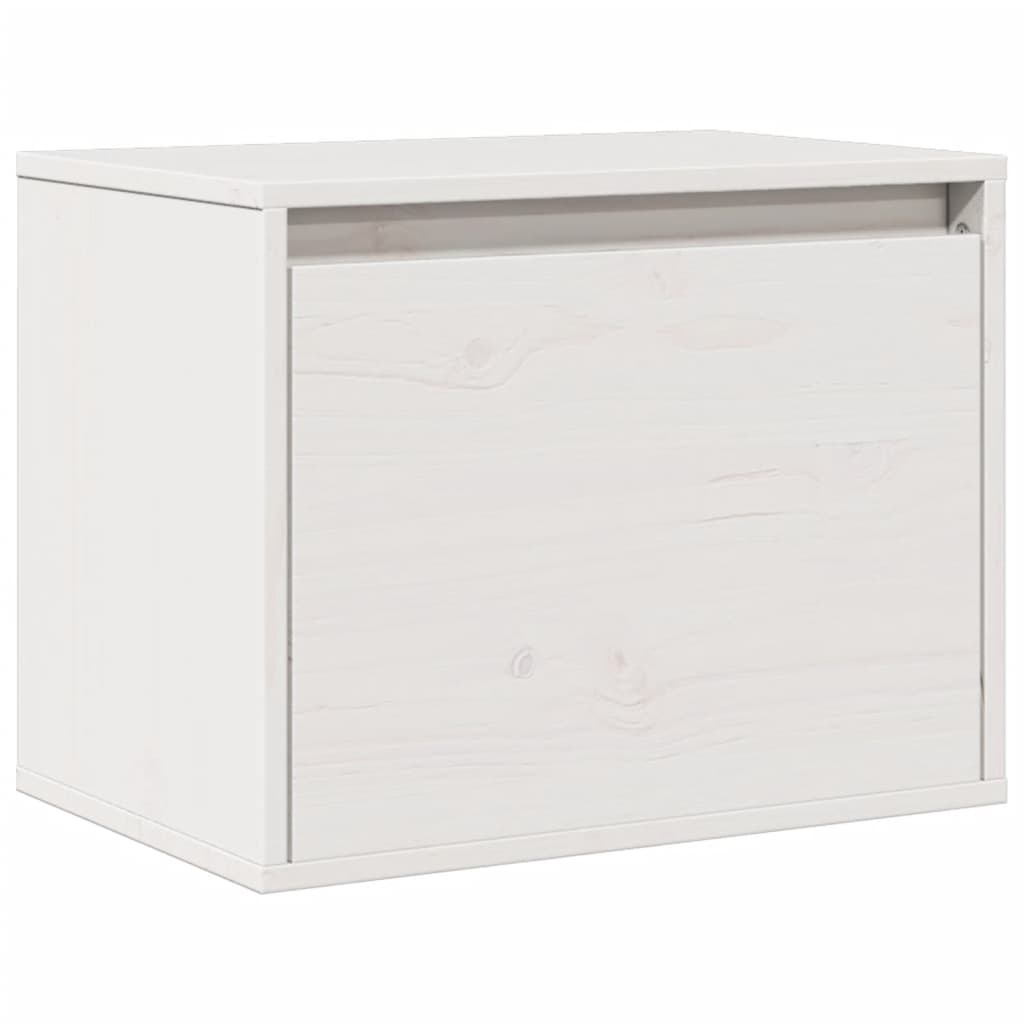 Wandschrank Weiß 45x30x35 cm Massivholz Kiefer