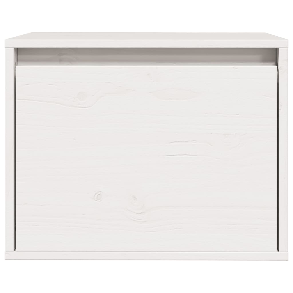 Élément mural blanc 45x30x35 cm en bois de pin massif