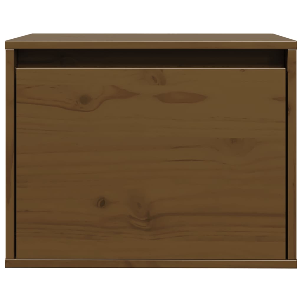 Armoire murale marron miel 45x30x35 cm en bois de pin massif