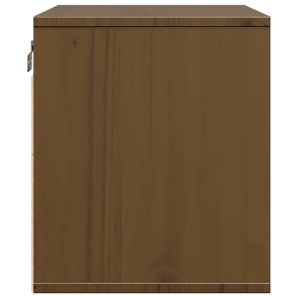 Armoire murale marron miel 45x30x35 cm en bois de pin massif