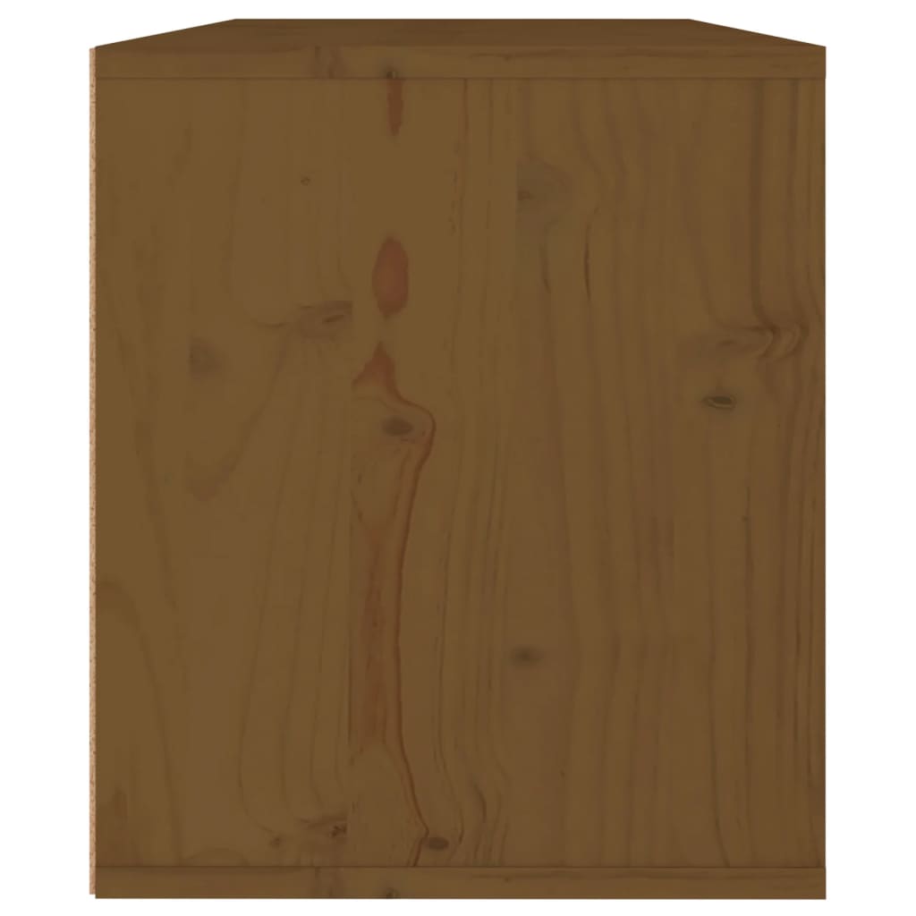 Armoire murale marron miel 60x30x35 cm en bois de pin massif