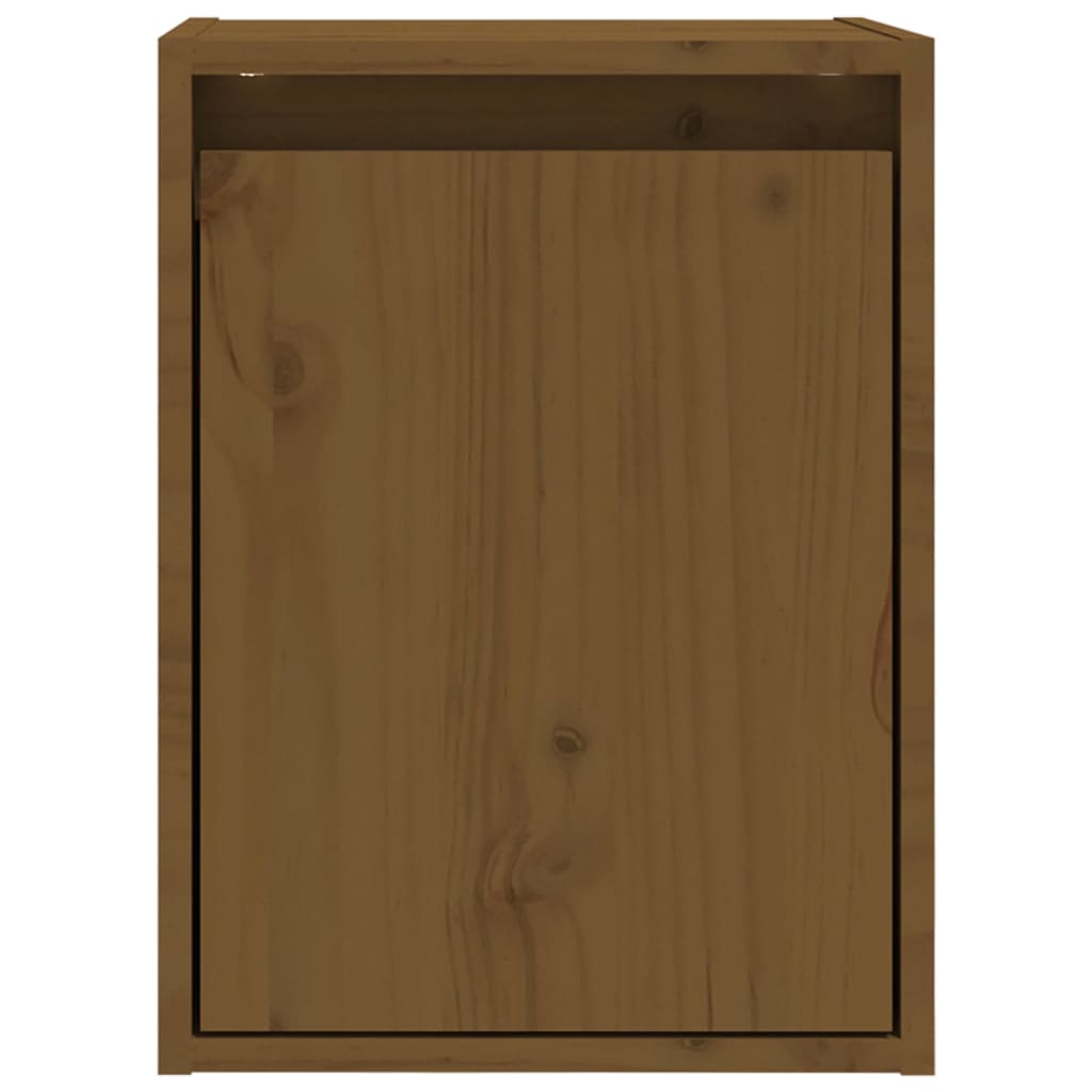 Armoire murale marron miel 30x30x40 cm en bois de pin massif