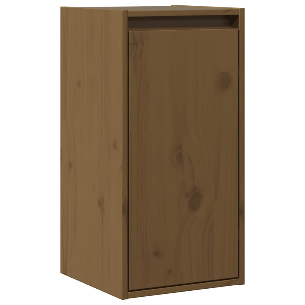 Armoire murale marron miel 30x30x60 cm en bois de pin massif