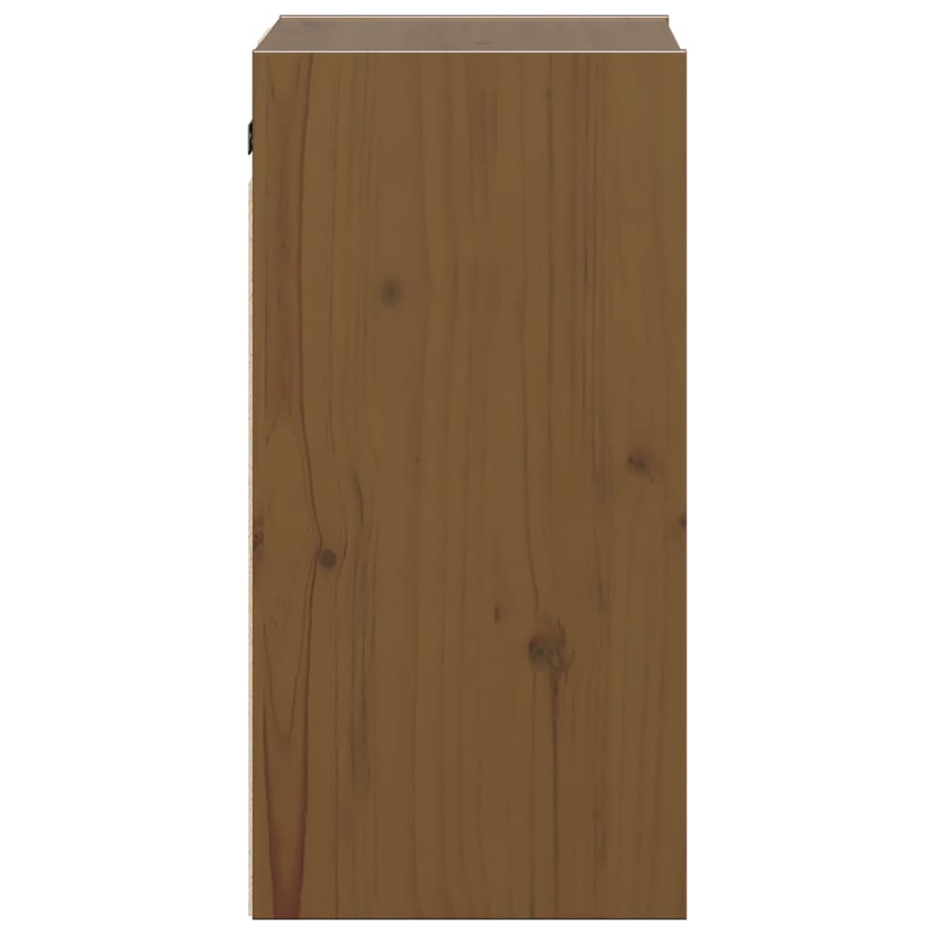 Armoire murale marron miel 30x30x60 cm en bois de pin massif