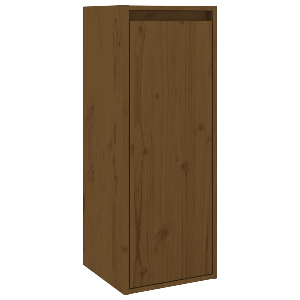 Armoire murale marron miel 30x30x80 cm en bois de pin massif