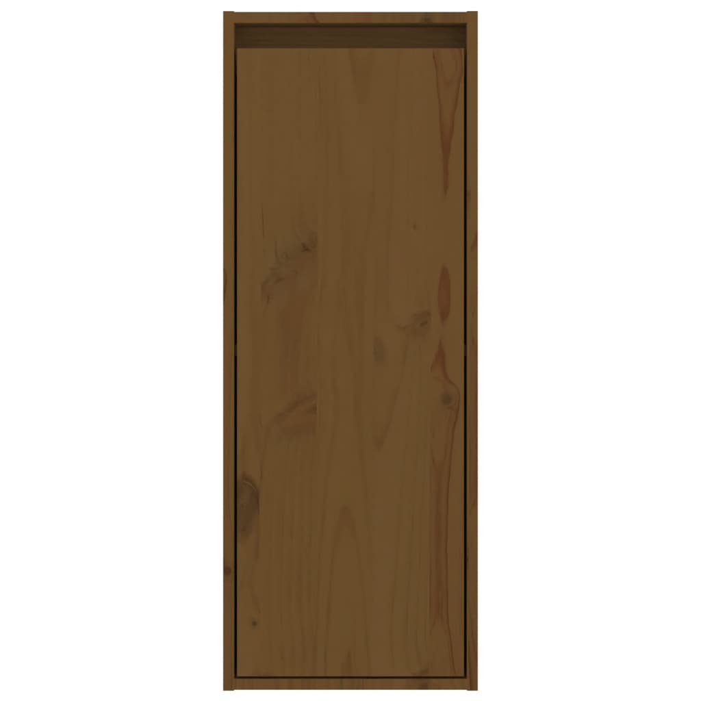 Armoire murale marron miel 30x30x80 cm en bois de pin massif