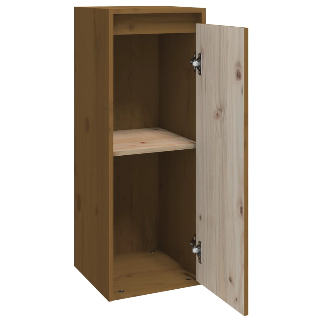 Armoire murale marron miel 30x30x80 cm en bois de pin massif