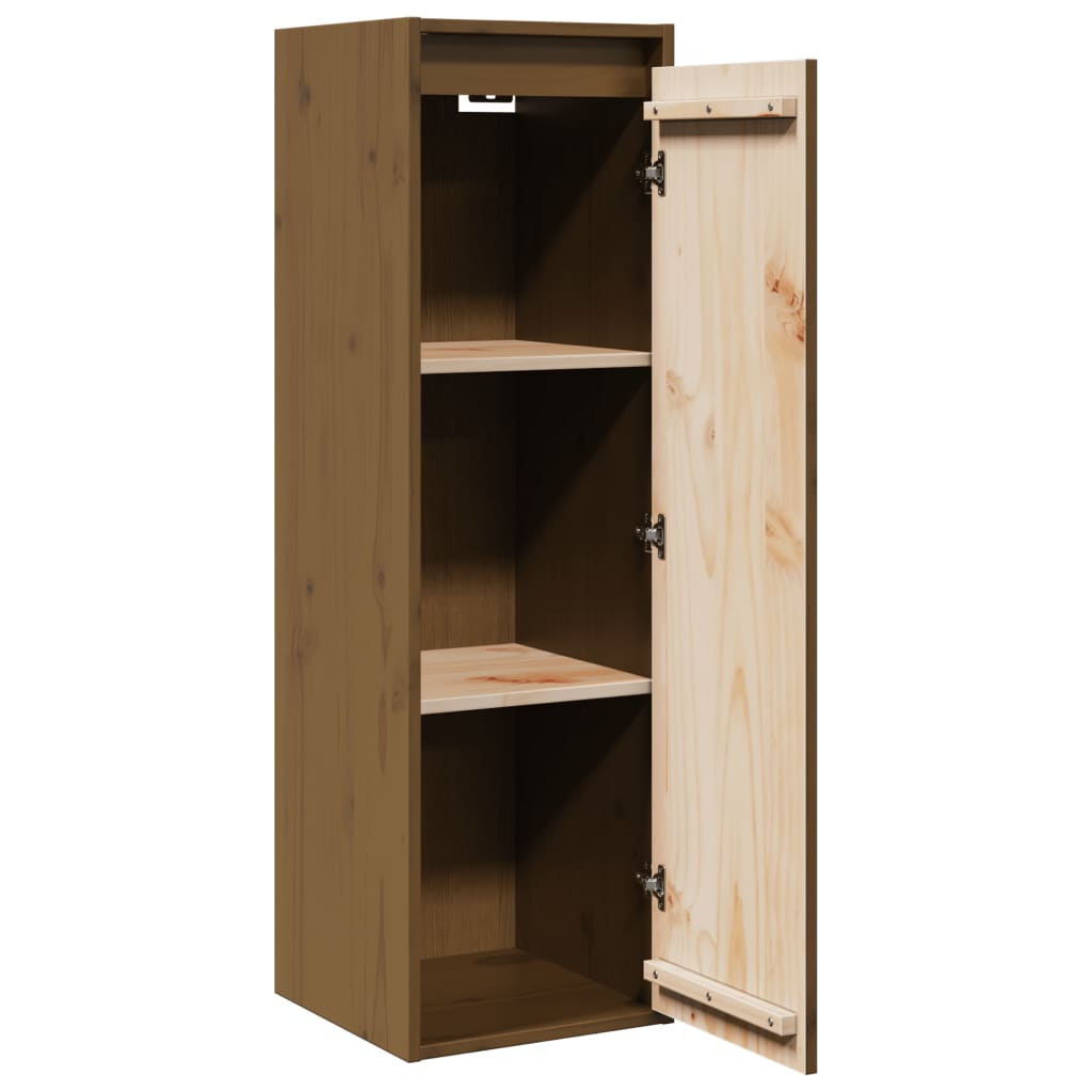 Wandschrank Honigbraun 30x30x100 cm Massivholz Kiefer