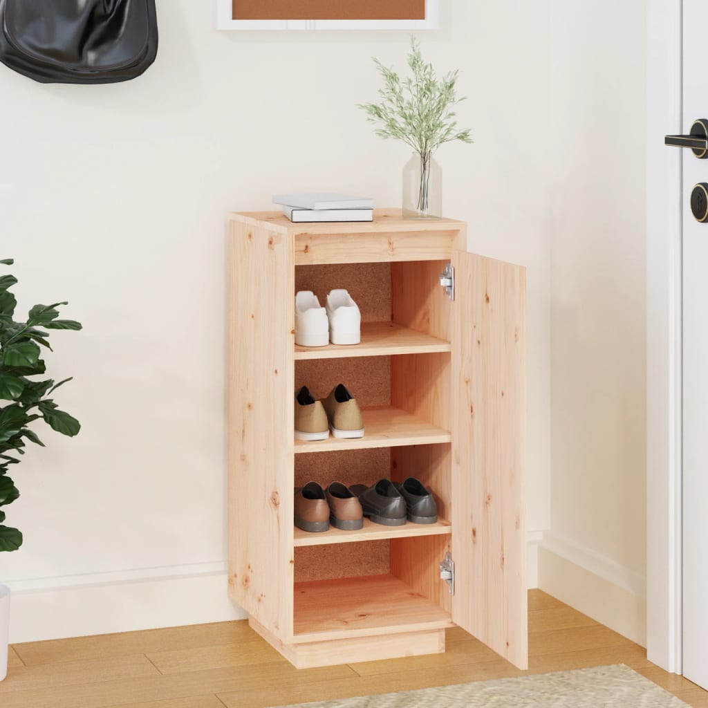 Shoe cabinet 35x35x80 cm solid pine wood