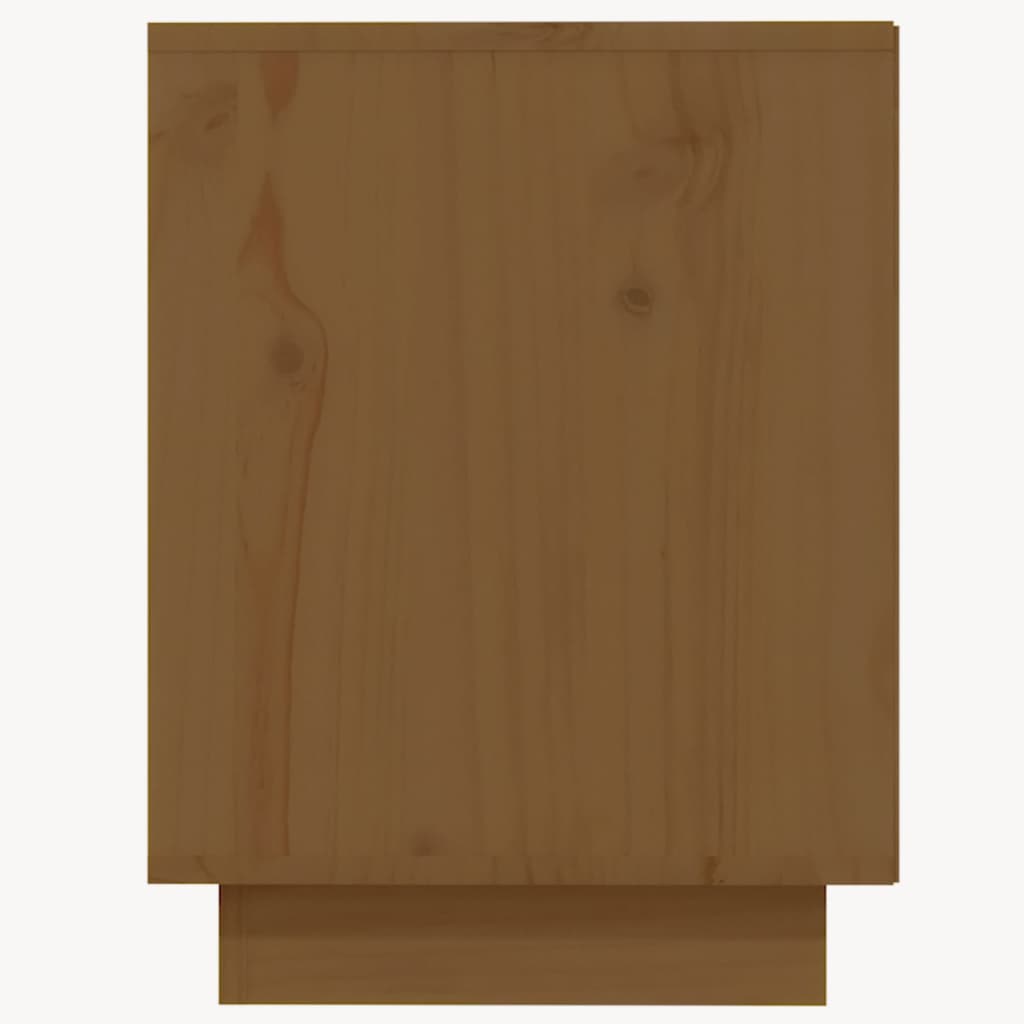 Étagère à chaussures marron miel 110x34x45 cm en bois de pin massif