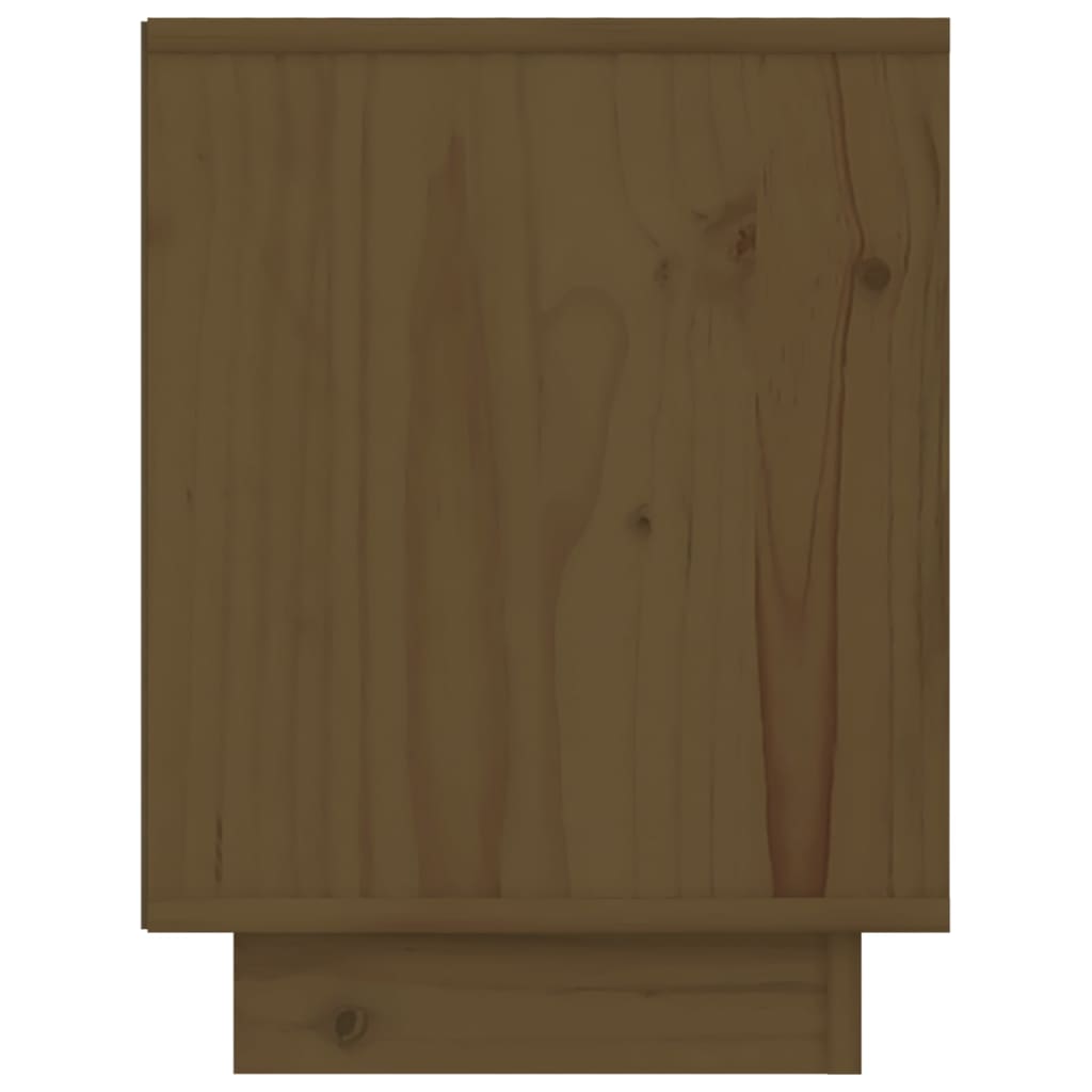 Bedside table honey brown 40x30x40 cm solid pine wood