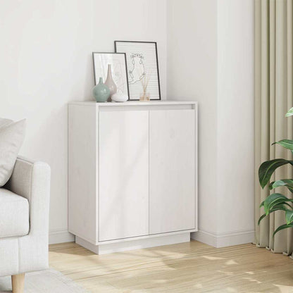 Sideboard Weiß 60x34x75 cm Massivholz Kiefer
