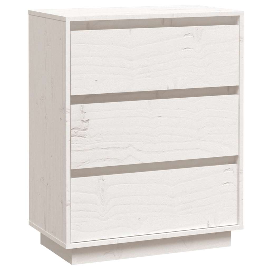 Sideboard Weiß 60x34x75 cm Massivholz Kiefer